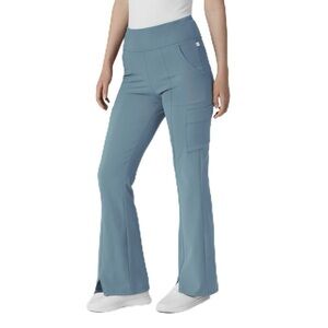 RENEW Women's Cargo Flare Scrub Pant - Elemental Blue Petite Small Wonder Wink